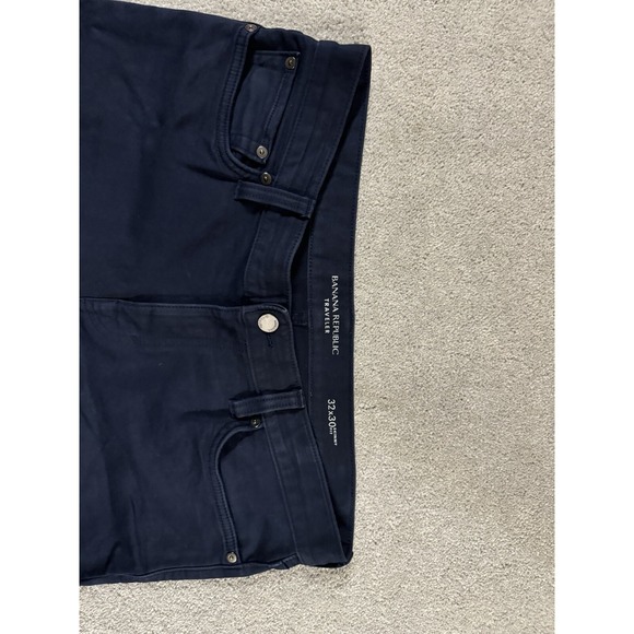 Banana Republic Traveler Pants Men 34x29** Navy Blue Slim Fit Stretch -Tag 32x30 - Picture 3 of 9